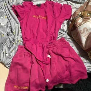 Pink PLT Shorts Set